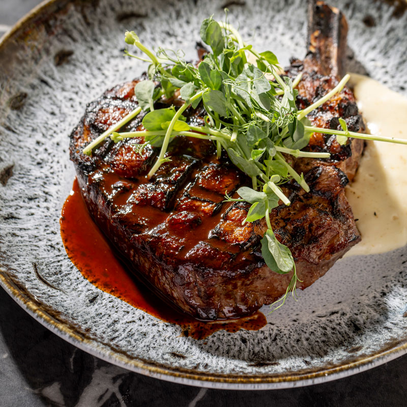 Justin Vaiciunas, Head Chef of The Jackson Steak served with a lemon chimicurri